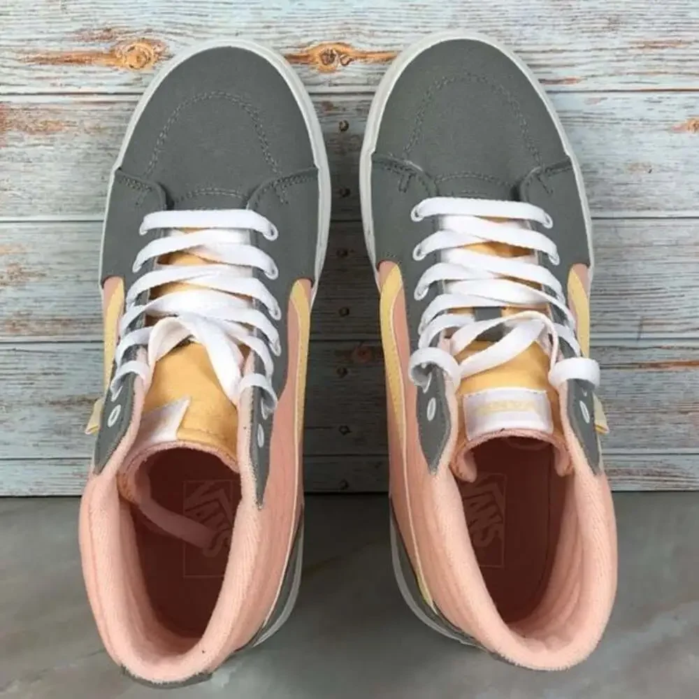 NEW Vans Filmore Hi Platform Color Block Tropical Peach Youth